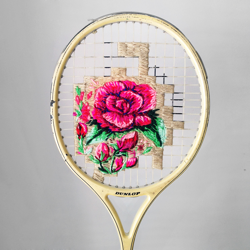 danielle-clough-embroidered-tennis-rackets-designboom-06