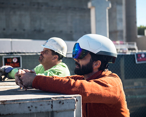daqri brings 3D visualization to the construction site with augmented reality smart helmet