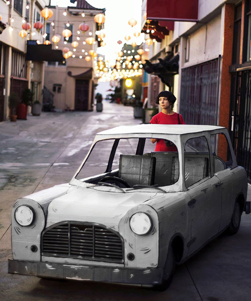 dosshaus crafts 1960 austin mini cooper replica from cardboard