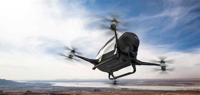 ehang 184 autonomous single-passenger drone touches down at CES 2016