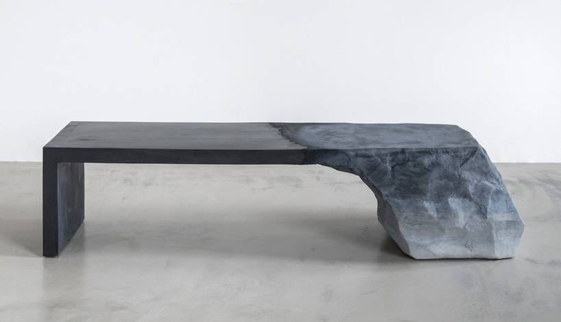 fernando mastrangelo presents sand + cement bench at art genève