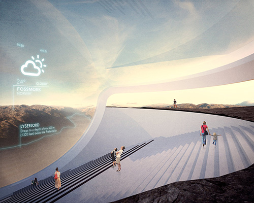 fly architecture's dali-esque eye of rock observation deck at pulpit rock