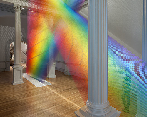 gabriel dawe weaves 60 miles of rainbow thread through renwick gallery