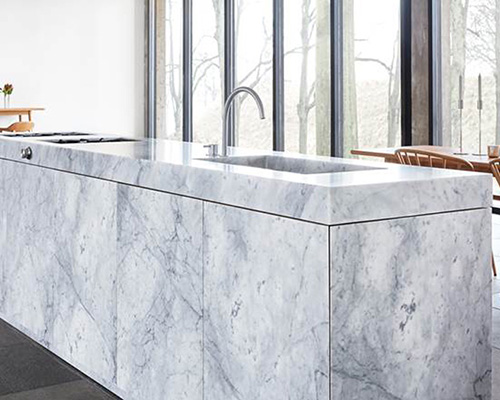 jonas lindvall presents carrara marble kitchen concept for ballingslöv