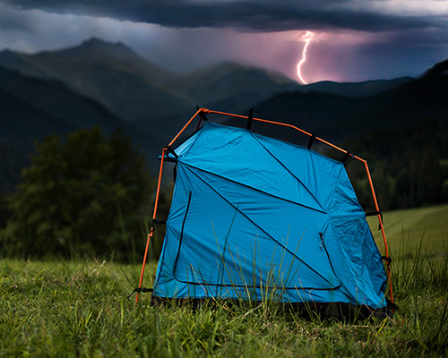 kama jania designs bolt tents for lightning strike protection