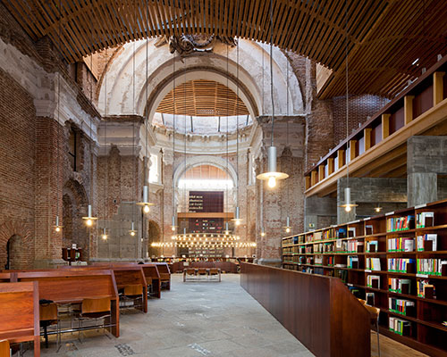 linazasoro & sanchez architects fit cultural center in derelict spanish church