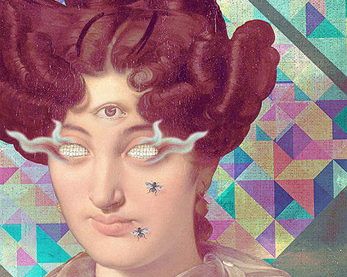 marcel lisboa's digital collages interweave ornamentation with avant-garde