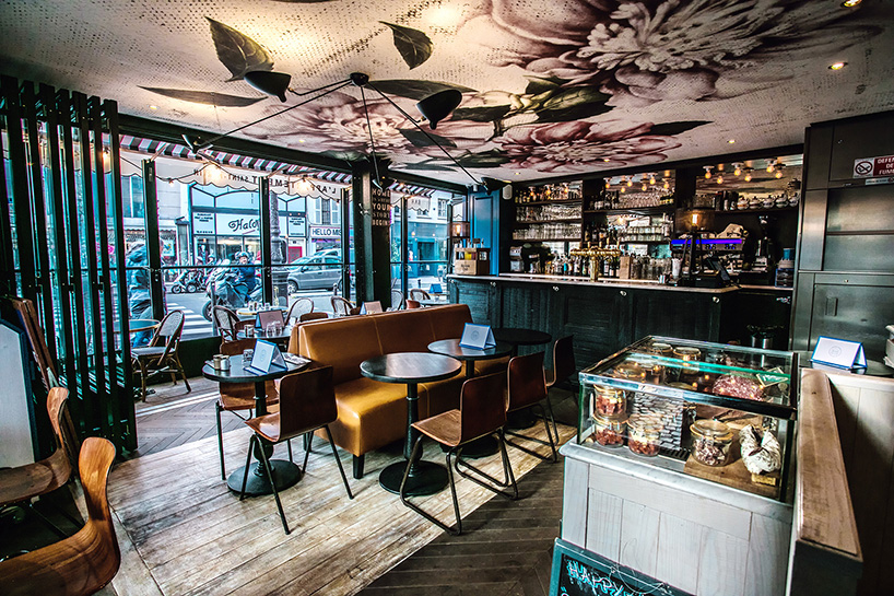 michael malapert creates trendy interior for l'appartement bar in paris