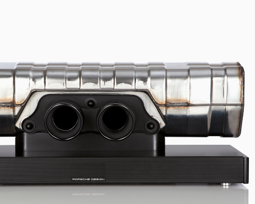 porsche design studio upcycles 911 GT3 exhausts to create one-off soundbars