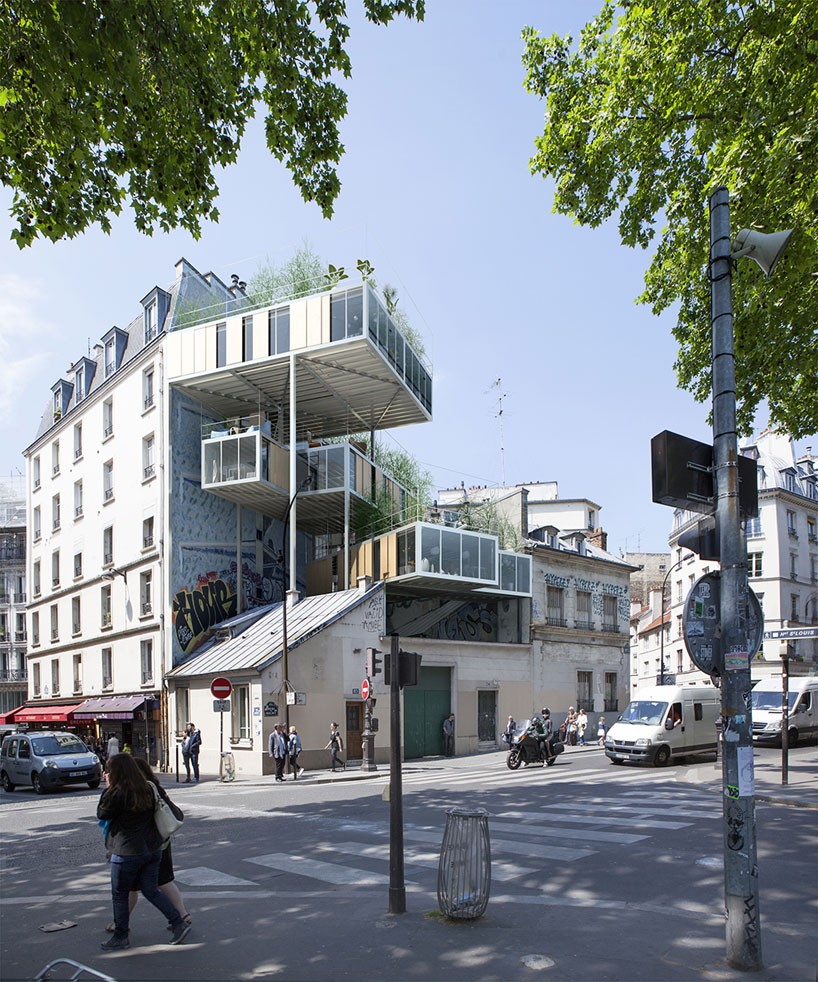 stéphane malka positions modular housing units on rooftops in paris