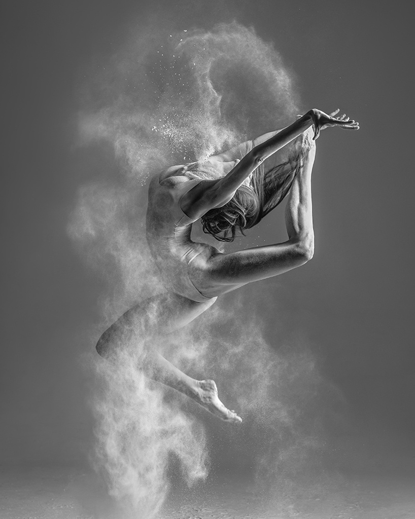 alexander yakovlev bathes ballet bodies in exploding flour dust