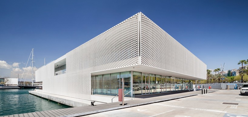 SCOB wraps barcelona's waterfront buildings with lattice screens