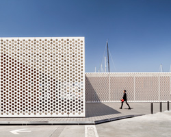 SCOB wraps barcelona's waterfront buildings with lattice screens