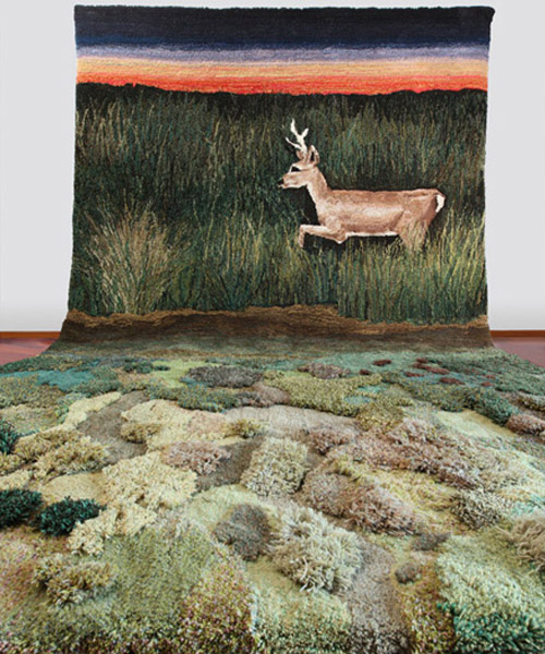 alexandra kehayoglou hand-tufts carpeted pastorial landscapes of sublime realities