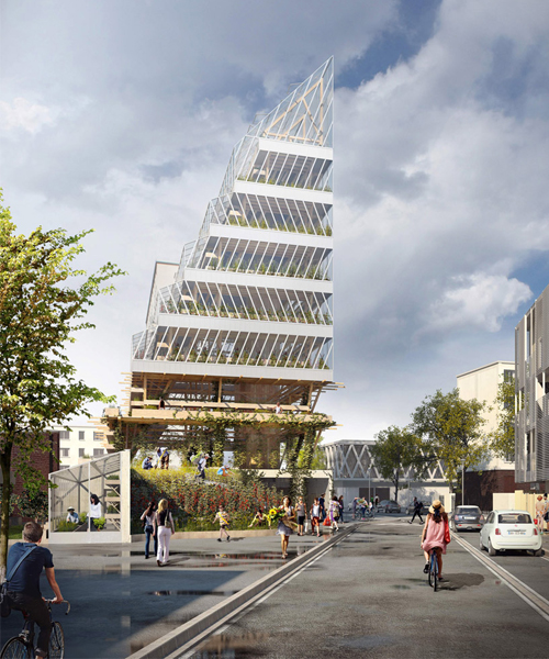 ABF lab guides food farm tower in romainville, france towards the sun