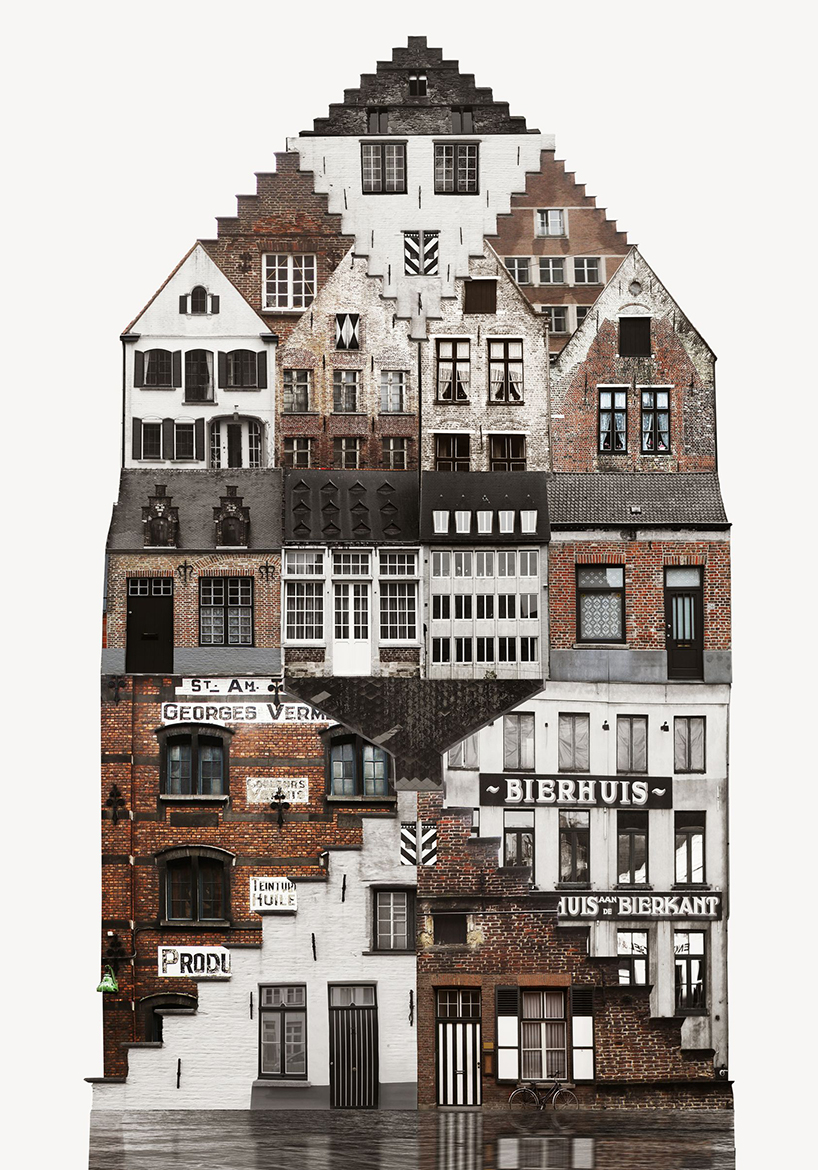 anastasia savinova's architecture collages illustrate the vernacular dwellings of different cities