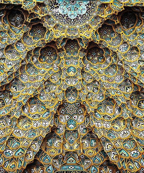 photographer documents the architectural details of ceilings in iran