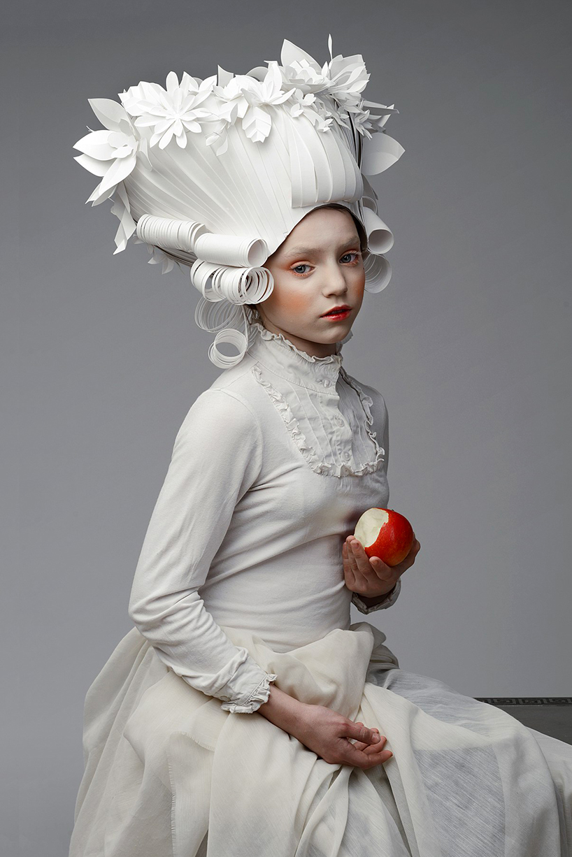asya kozina crafts intricate baroque wigs from paper