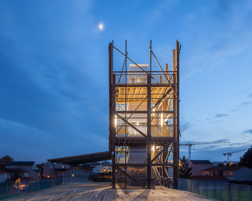 berranger and vincent's timber-framed tower offers views across french commune