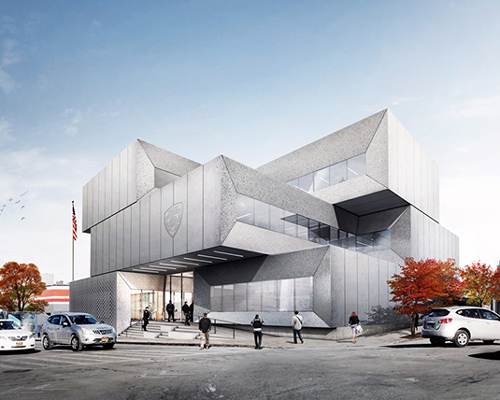 bjarke ingels group reveals plans for stacked concrete police station in the bronx