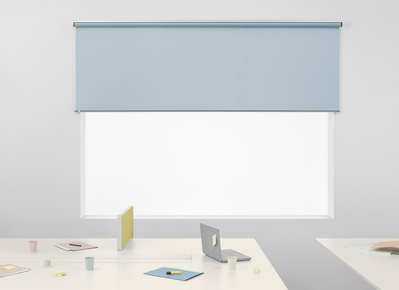 the bouroullec's kvadrat roller blind mechanisms work as seamlessly as a swiss watch