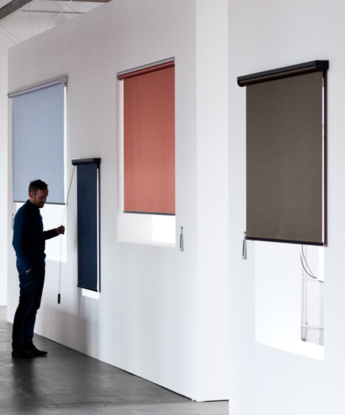 the bouroullec's kvadrat roller blind mechanisms work as seamlessly as a swiss watch