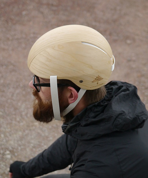 swedish company cellutech prototypes helmet completely made from wood