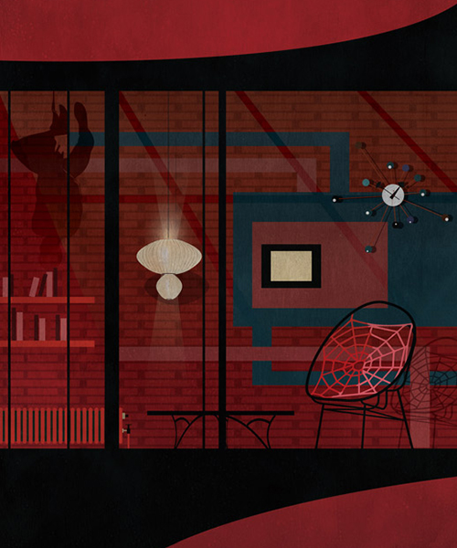 federico babina depicts the designer dwellings of style-conscious superheroes