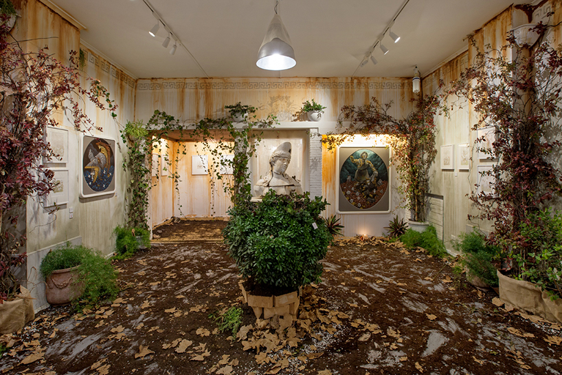 pixel pancho turns rome's galleria varsi into a forgotten mythological landscape