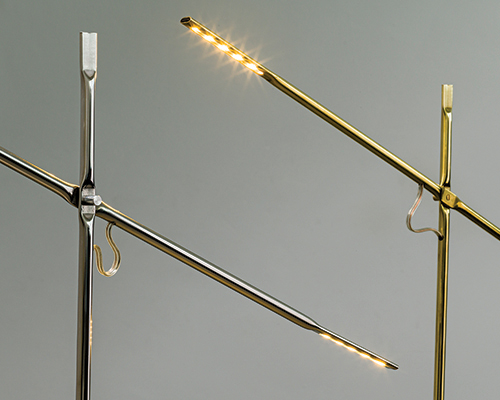 hagai vered uses metal pipe-squashing techniques to join lamp components