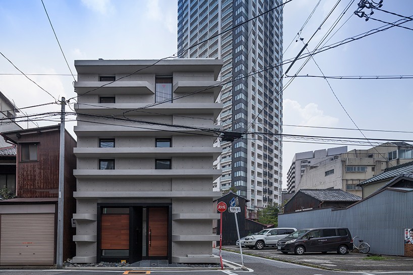 hisanori ban's ridged concrete house in japan is designed to withstand earthquakes