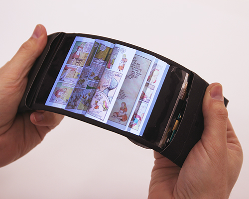 human media lab unveils flexible smartphone with haptic bend inputs