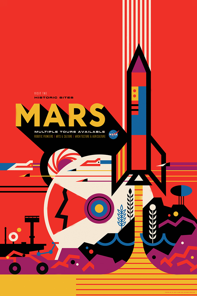 nasa mars tourism posters