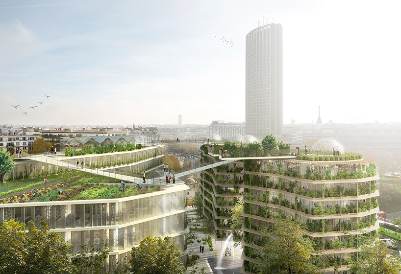 jacques ferrier + chartier dalix plan integrated network of gardens for réinventer paris