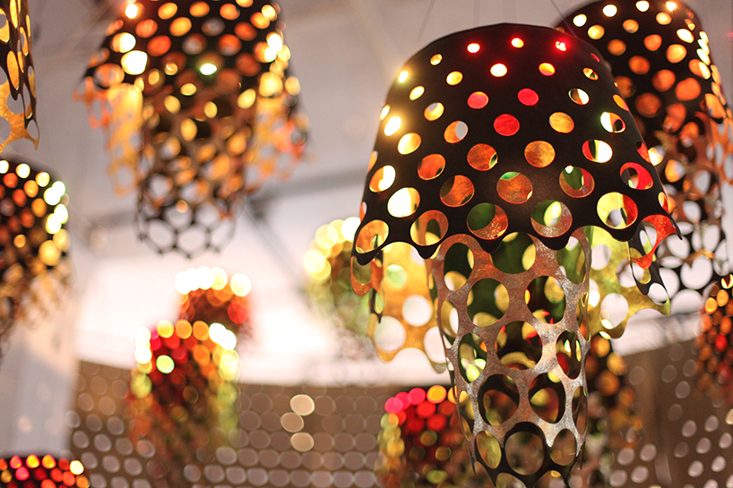 moritz waldemeyer interprets alcantara material as animated kayoubi luminaries