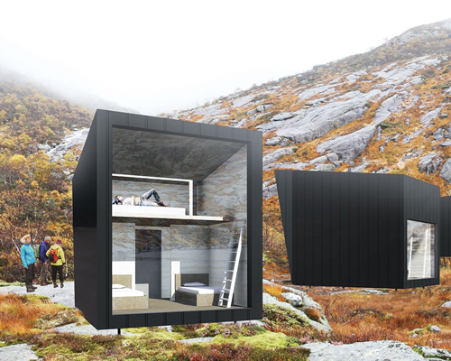 KOKO architects plans nye skåpet mountain lodges for norwegian hiking trial