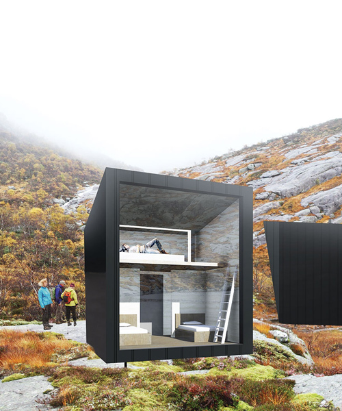 KOKO architects plans nye skåpet mountain lodges for norwegian hiking trial