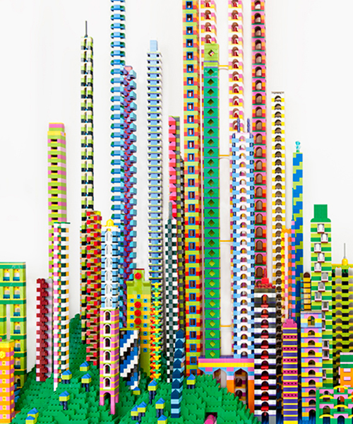laird kay's LEGO city critiques the artificial architecture of modern megacities