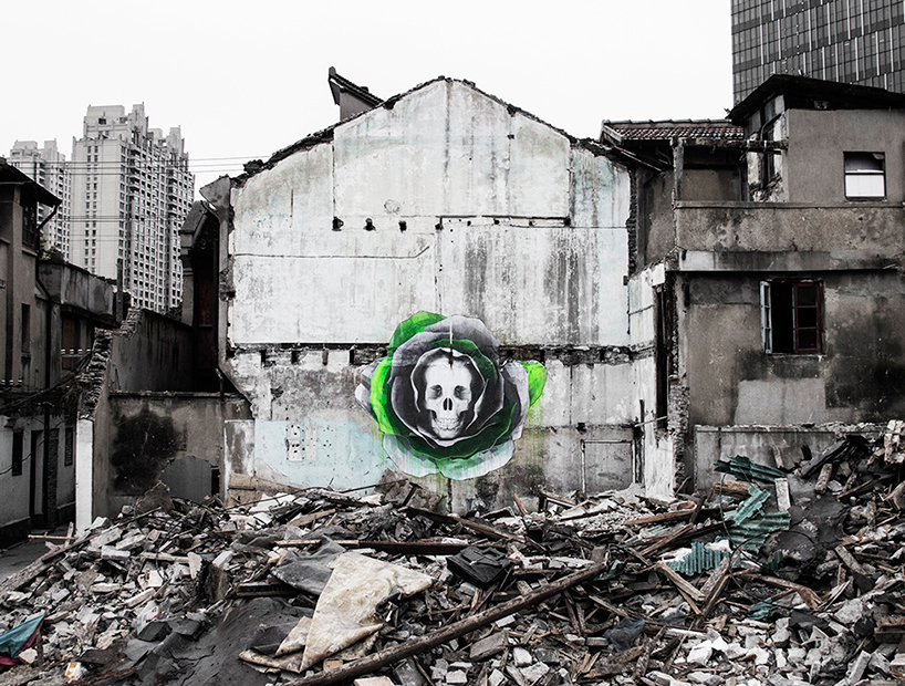 ludo adds ephemera onto the ruins of china's rapidly-changing urban landscape