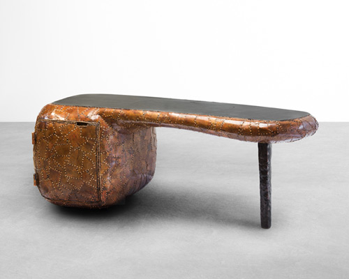 maarten baas' carapace collection at carpenters workshop gallery defined by bronze patchworks