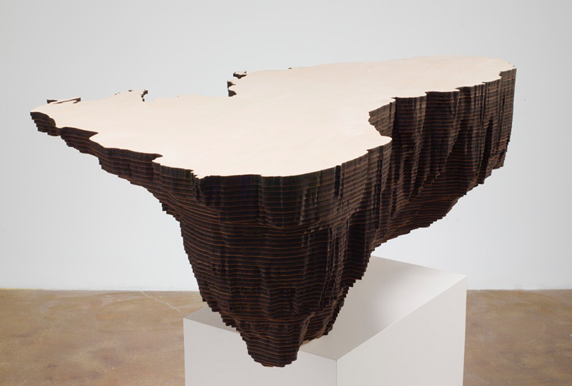 maya lin renders underwater topography as wooden seascape sculptures