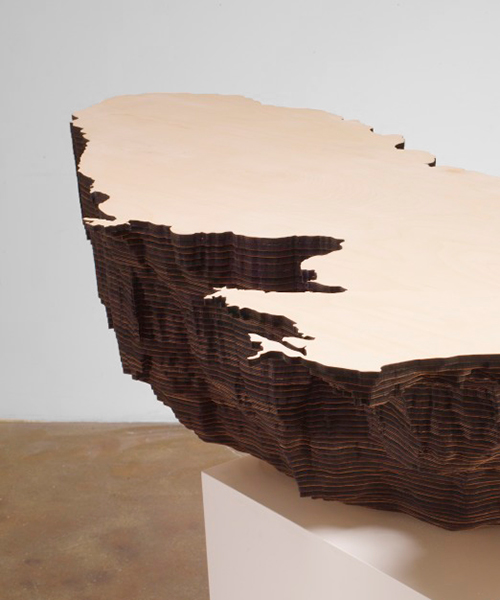 maya lin renders underwater topography as wooden seascape sculptures