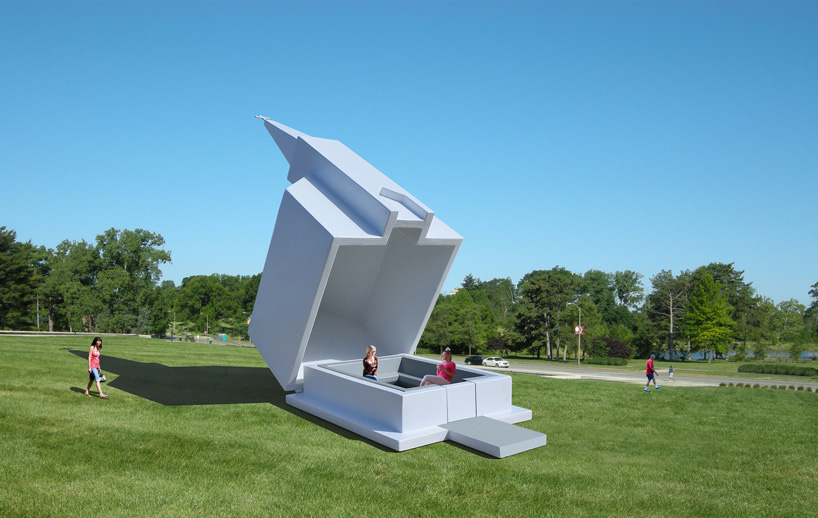 michael jantzen designs proximity-sensing smart church pavilion