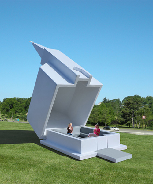 michael jantzen designs proximity-sensing smart church pavilion