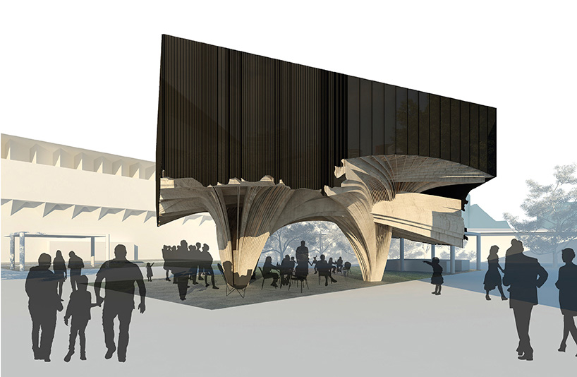 NAAU studio garden pavilion concept NGV