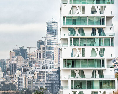orange architects completes stacked residential tower overlooking beirut's skyline