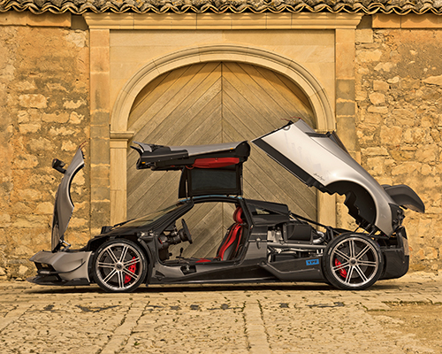 pagani aerodynamically redesigns almost every single body panel for the huayra BC
