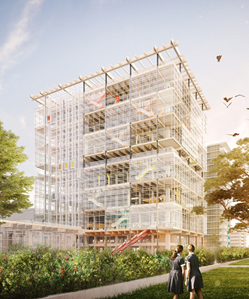 grimshaw plans for innovative 14-storey school in australian suburb