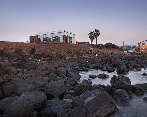 platform_a places café on expansive coast of jeju island, south korea