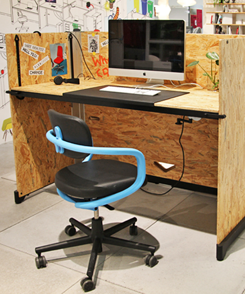 konstantin grcic's OSB hack table for VITRA created for office environments